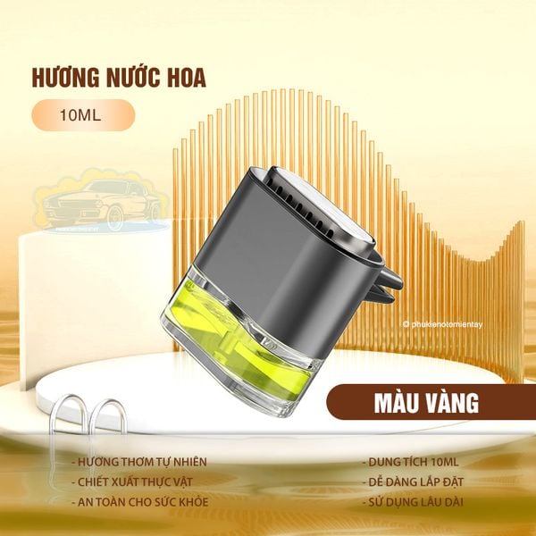 Nước Hoa Ô Tô Cao Cấp Nhập Khẩu Kẹp Cửa Gió Điều Hòa Xe Hơi Hương Thơm Khử Mùi Xe
