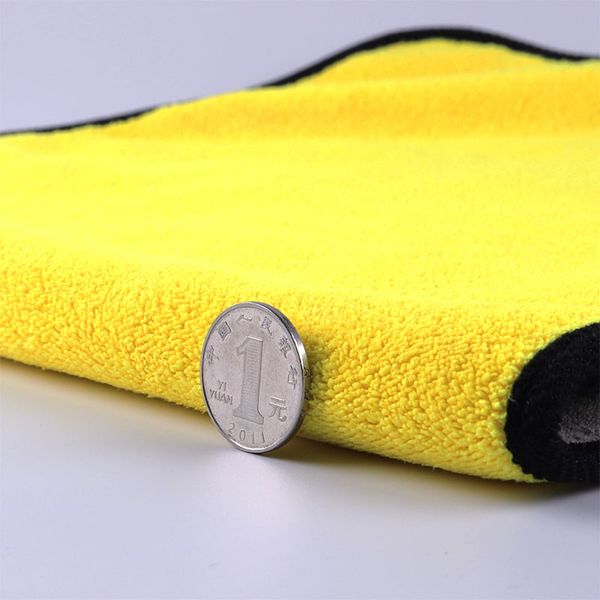 Khăn Lau Ô Tô Xe Hơi Đa Năng Màu Vàng 2 Lớp Cao Cấp, Chất Liệu Microfiber , Siêu sạch, Không Đổ Lông, Thấm Hút Tốt 30x30
