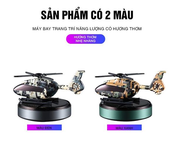 Nước Hoa Ô Tô Năng Lượng Mặt Trời Mô Hình Máy Bay Trực Thăng, Khuếch Tán Hương Thơm, Trang Trí Ô tô