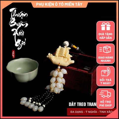 Dây Treo Móc Khóa Trang Trí Xe Ô Tô Mang Lại Bình An May Mắn Hình Phật, Liên Hoa, Hồ Lô...