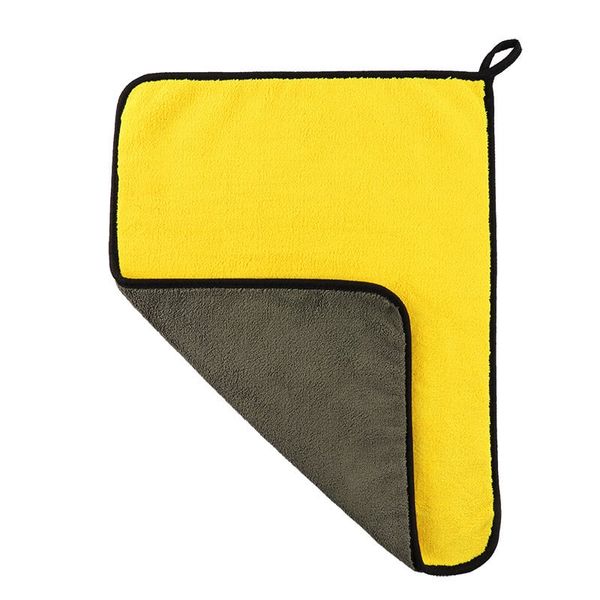 Khăn Lau Ô Tô Xe Hơi Đa Năng Màu Vàng 2 Lớp Cao Cấp, Chất Liệu Microfiber , Siêu sạch, Không Đổ Lông, Thấm Hút Tốt 30x30