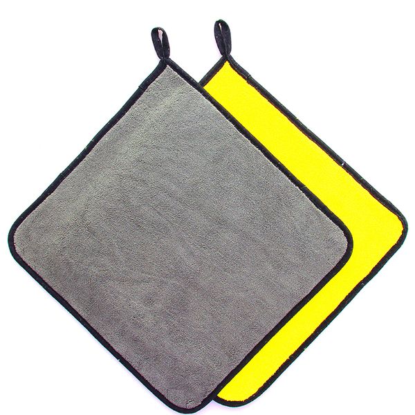 Khăn Lau Ô Tô Xe Hơi Đa Năng Màu Vàng 2 Lớp Cao Cấp, Chất Liệu Microfiber , Siêu sạch, Không Đổ Lông, Thấm Hút Tốt 30x30