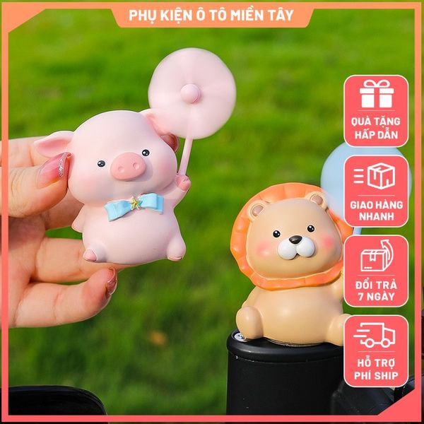 Trang trí ô tô, xe máy, bàn làm việc  mô hình Hoạt Hình Chong Chóng dễ thương, kèm keo dán