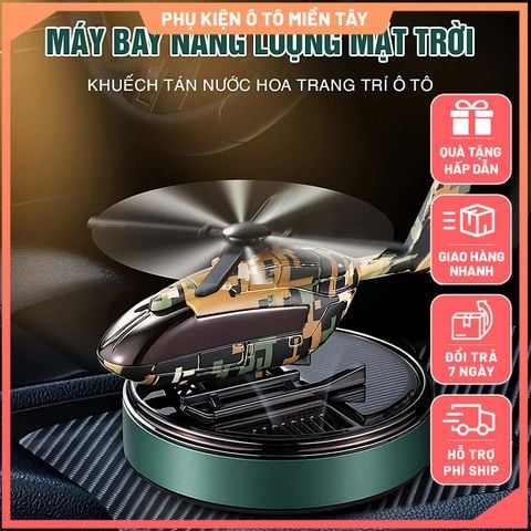 Nước Hoa Ô Tô Năng Lượng Mặt Trời Mô Hình Máy Bay Trực Thăng, Khuếch Tán Hương Thơm, Trang Trí Ô tô