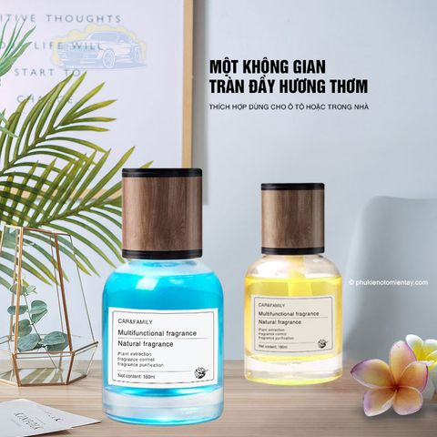 Nước Hoa Ô Tô Cao Cấp, Chuyên Dùng Cho Xe Hơi, Khử Mùi Trang Trí Ô tô Chai Lớn 160ml,  4 Mùi Hương