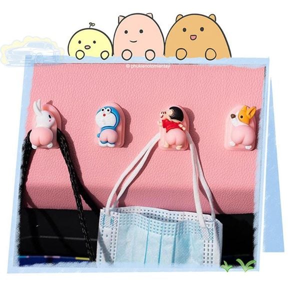 Móc Treo Đồ Mini Trên Xe Ô tô, Tủ Lạnh, Bàn Làm Việc Hoạt Hình Dễ Thương