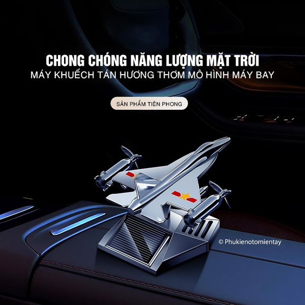 Nước Hoa Ô Tô Năng Lượng Mặt Trời Mô Hình Máy Bay Chiến Đấu, Khuếch Tán Hương Thơm, Khử Mùi Ô Tô