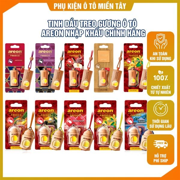 Tinh Dầu Treo Ô Tô Areon,  Chính Hãng Nhập Khẩu Bulgaria, Khử Mùi, Trang Trí Xe Hơi