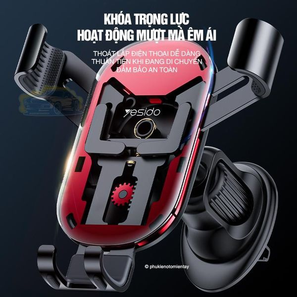 Giá Đỡ Điện Thoại, Kẹp Điện Thoại Trên Ô tô Dùng Trọng Lực, Kẹp Cửa Gió Điều Hòa, Dễ Sử Dụng YESIDO