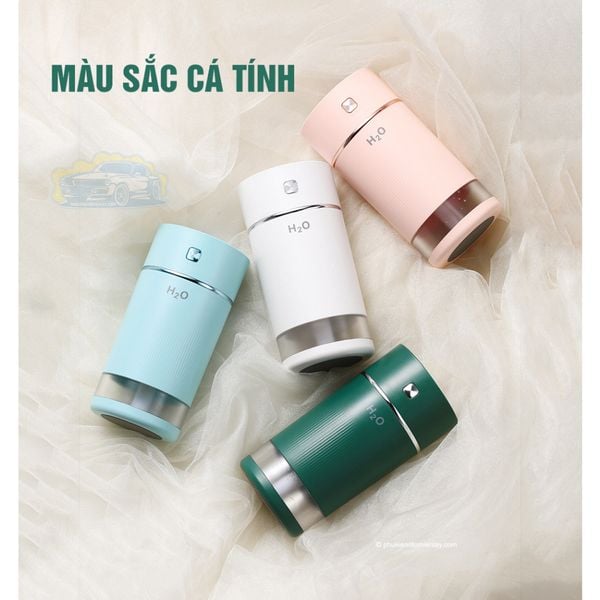 Máy Tạo Độ Ẩm, Xông Tinh Dầu, Khuếch Tán Hương Thơm, Khử Mùi Ô tô, Kèm Đèn Led RGB