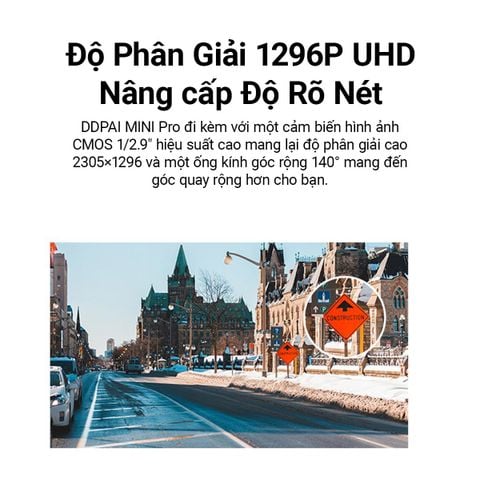 Camera Hành Trình DDPai Mini Pro UHD 1296P Phiên Bản Quốc Tế Chính Hãng Bảo Hành 12 Tháng