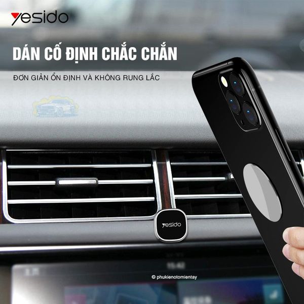 Giá Đỡ Điện Thoại Trên Ô Tô Mini Siêu Nhỏ Sử Dụng Nam Châm, Gắn Bàn Làm Việc Gia Đình YESIDO