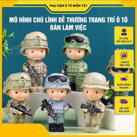 Mô Hình Chú Lính Trang Trí Ô tô Dễ Thương, Trang Trí Bàn Làm Việc, Văn Phòng Nội Thất Ô tô