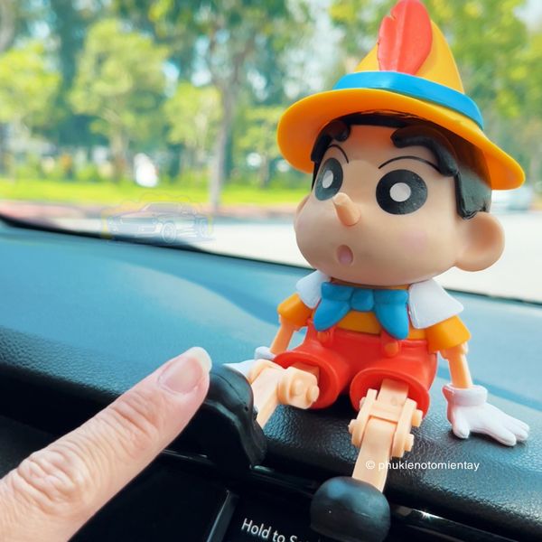 Trang Trí Ô tô Bàn Làm Việc Mô Hình Hoạt Hình Pinocchio Dễ Thương, Trang Trí Nội Thất Ô tô Decor Bàn Làm Việc Cậu Bé Người Gỗ