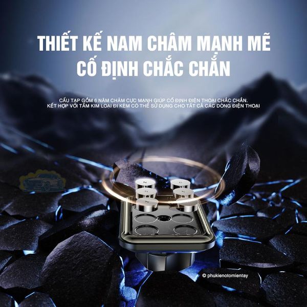 Giá Đỡ Điện Thoại Ô TÔ Sử Dụng Nam Châm, Cải tiế mới, Dễ Dàng Sử Dụng YESIDO