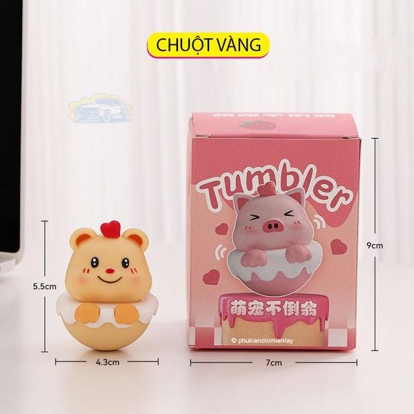 Trang Trí Bàn Làm Việc Hoạt Hình Con Lật Đật Dễ Thương Chuyển Động