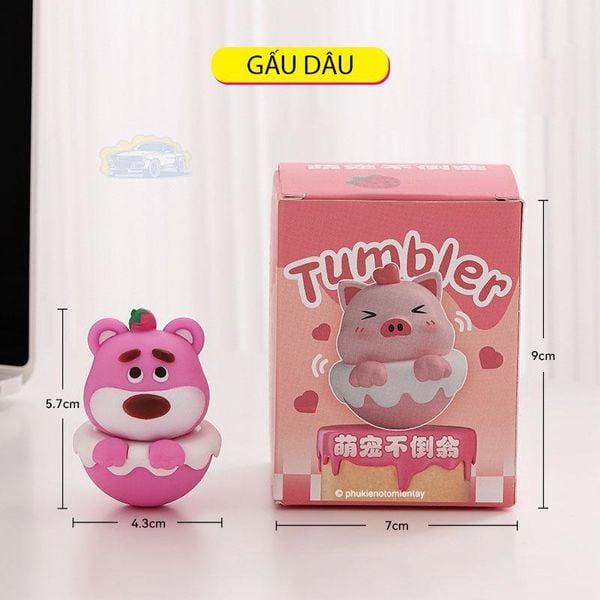 Trang Trí Bàn Làm Việc Hoạt Hình Con Lật Đật Dễ Thương Chuyển Động