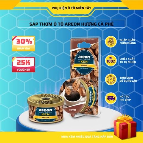 Sáp Thơm Ô Tô Hương Cà Phê Chính Hãng Areon, Thơm Lâu, Khử Mùi Xe Hơi, Nước Hoa Ô Tô