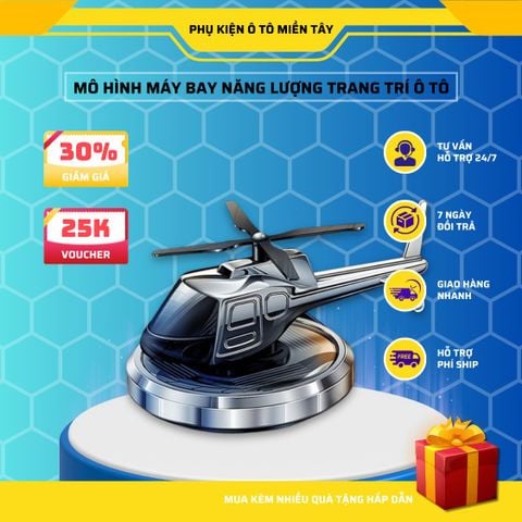 Máy Bay Năng Lượng Mặt Trời Trang Trí Ô tô, Khuếch Tán Hương Thơm, Khử Mùi Xe, Trang Trí Nội Thất Mô Hình Máy Bay Trực Thăng