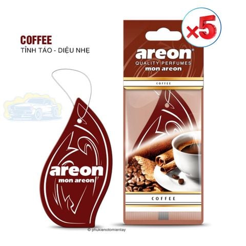 [COMBO 5 CÁI] Lá Thơm Treo Xe Ô Tô Areon Nhập Khẩu Chính Hãng Khử Mùi, Trang Trí Nội Thất Xe Hơi
