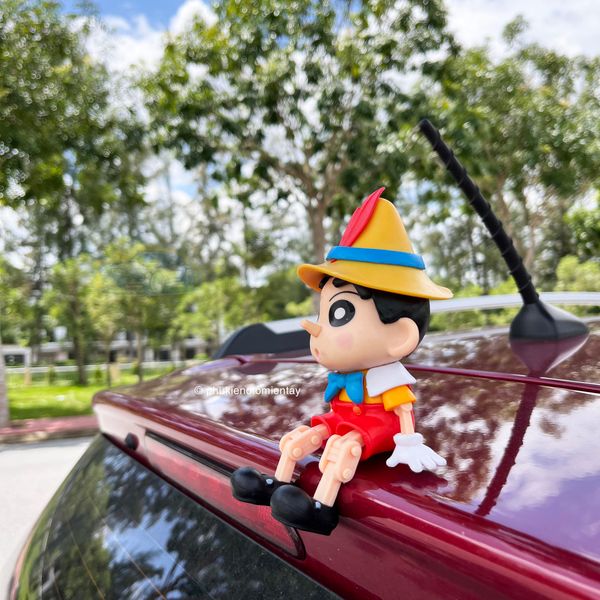 Trang Trí Ô tô Bàn Làm Việc Mô Hình Hoạt Hình Pinocchio Dễ Thương, Trang Trí Nội Thất Ô tô Decor Bàn Làm Việc Cậu Bé Người Gỗ