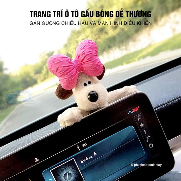 Trang Trí Ô tô Gấu Bông Hình Chú Chó Dễ Thương - Trang Trí Bàn Làm Việc, Gia Đình Nội Thất Xe Hơi