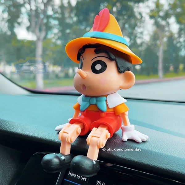 Trang Trí Ô tô Bàn Làm Việc Mô Hình Hoạt Hình Pinocchio Dễ Thương, Trang Trí Nội Thất Ô tô Decor Bàn Làm Việc Cậu Bé Người Gỗ