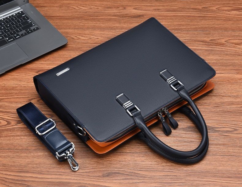  Cặp da công sở cao cấp FSDWG 0026 đựng laptop tài liệu màu xanh đen 