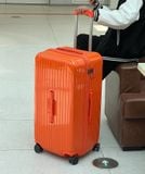  Vali siêu to nhựa dẻo AS1027 size 34inch chống va đập màu hồng 