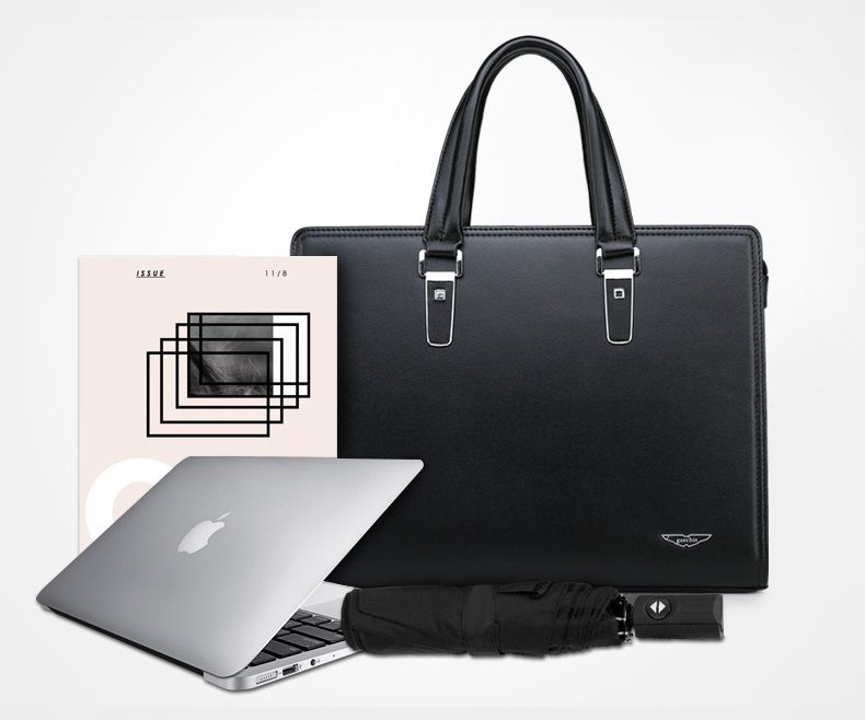  Cặp da công sở AS 2026 đựng laptop tài liệu màu đen 