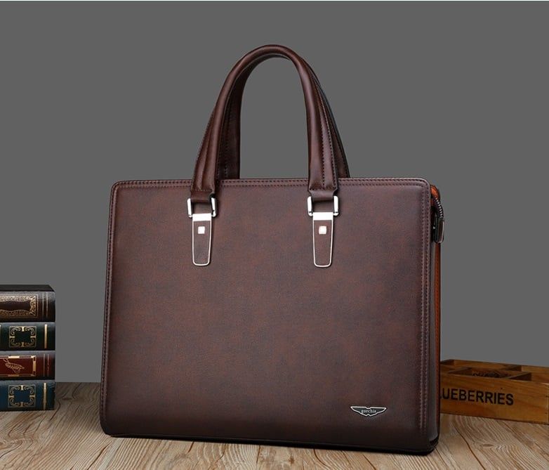  Cặp da công sở AS 2026 đựng laptop tài liệu màu nâu 