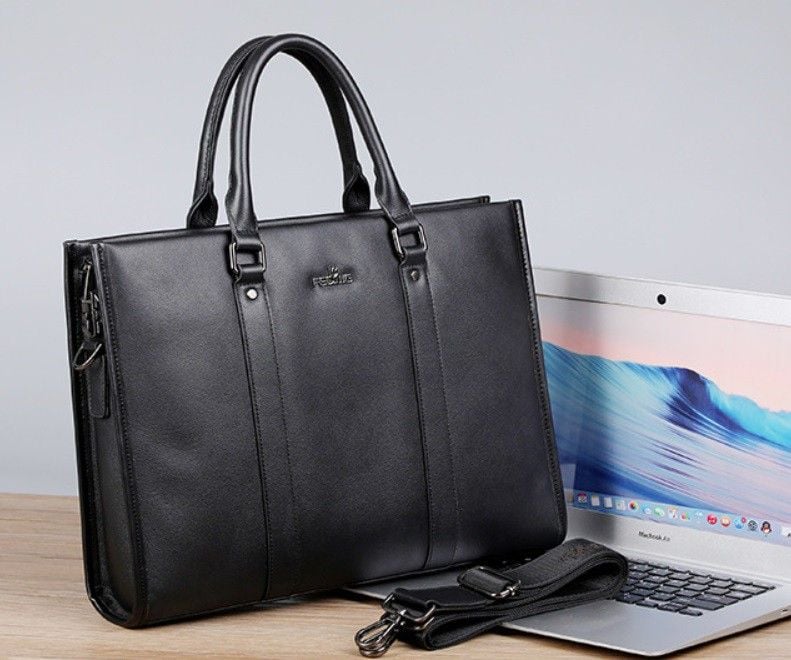  Cặp da thật công sở cao cấp có khóa số bên hông FDSWG mã 6701 