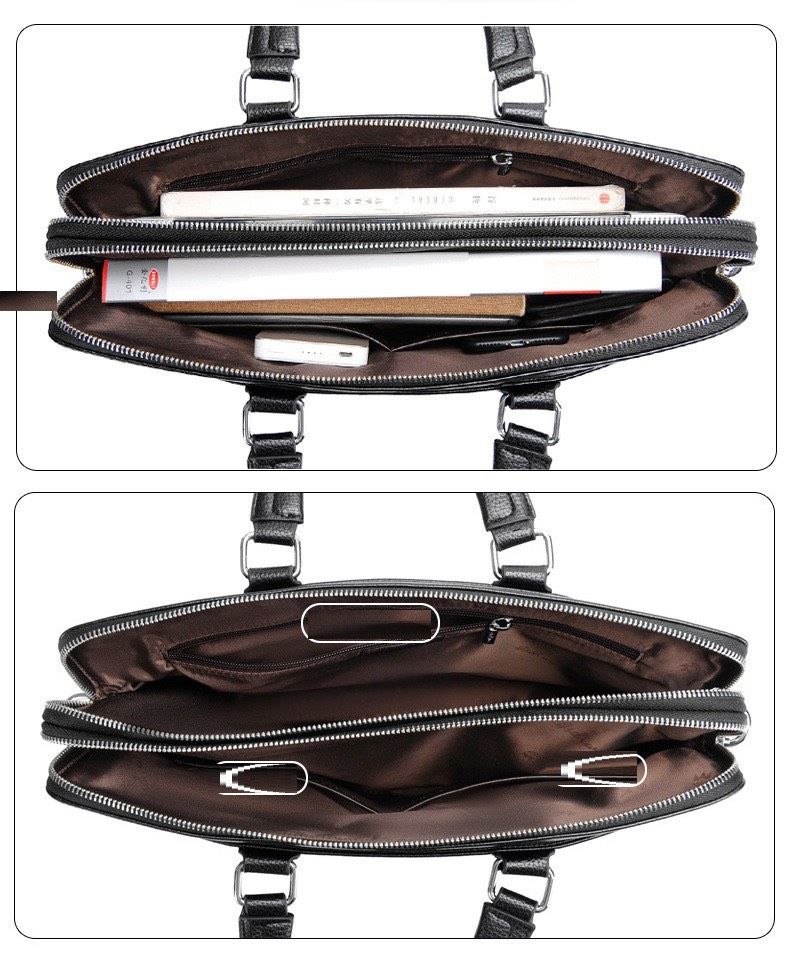  Cặp da công sở FSDWG AS 9335 đựng tài liệu laptop màu đen 