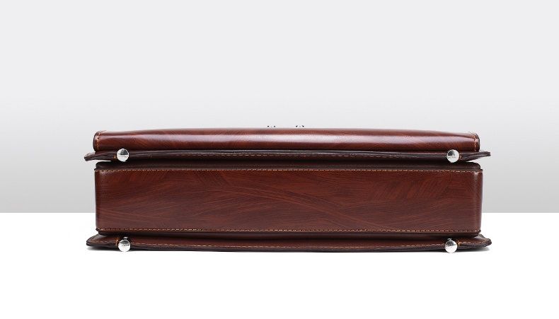  Cặp da khóa số công sở AS9618 đựng tài liệu laptop màu nâu. 