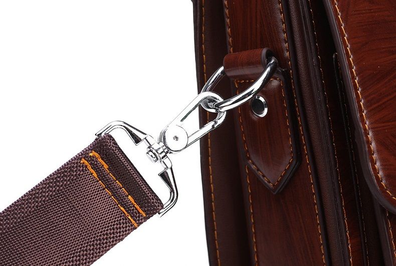  Cặp da khóa số công sở AS9618 đựng tài liệu laptop màu nâu. 