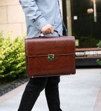  Cặp da khóa số công sở AS9618 đựng tài liệu laptop màu nâu. 