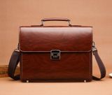  Cặp da khóa số công sở AS9618 đựng tài liệu laptop màu nâu. 