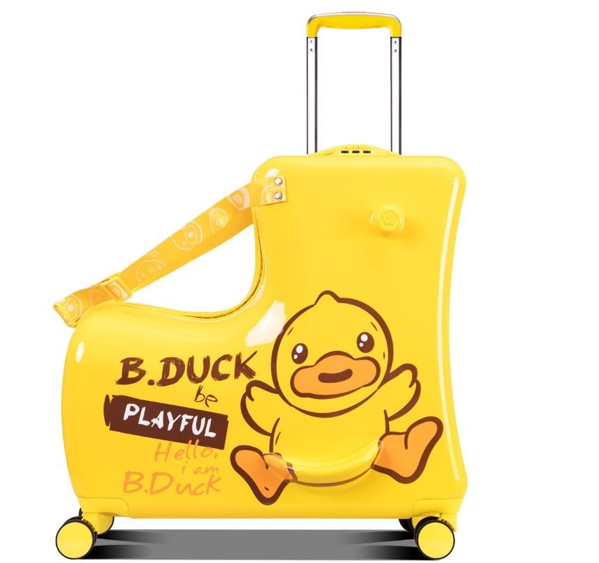  Vali vịt B.duck size 24 inch chính hãng, màu vàng Playful 