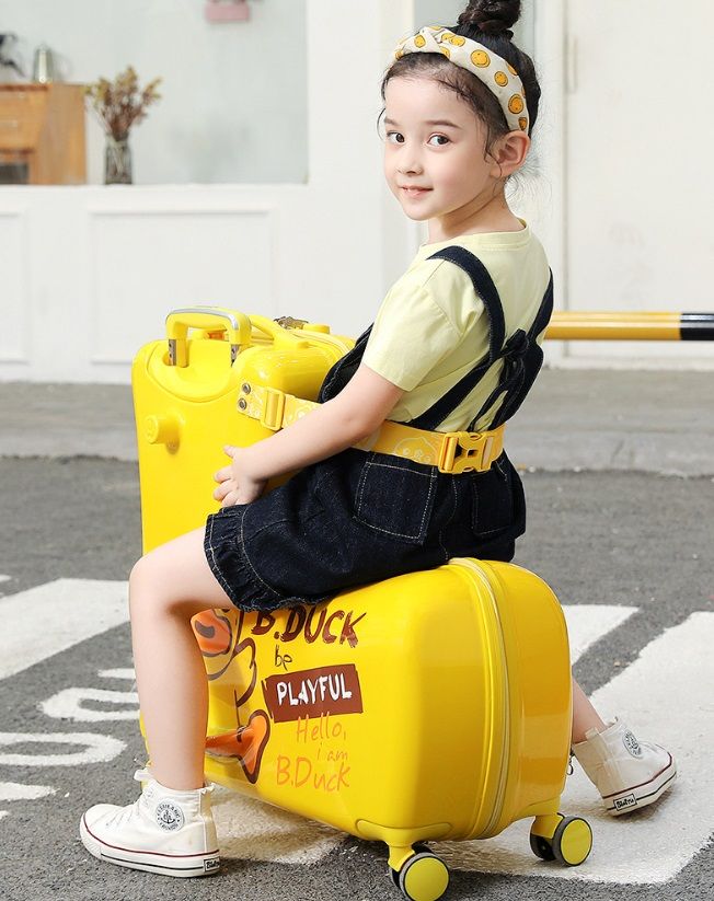  Vali vịt B.duck size 24 inch chính hãng, màu vàng Playful 