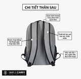  Balo du lịch simplecarry B2B17 siêu nhẹ, sêu bền 