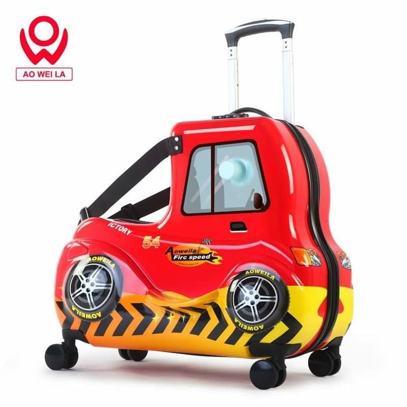  Vali oto B.Duck cho bé size 24 inch màu đỏ 