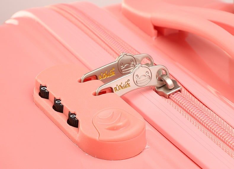  Vali vịt B.duck size 20 inch chính hãng, màu hồng 