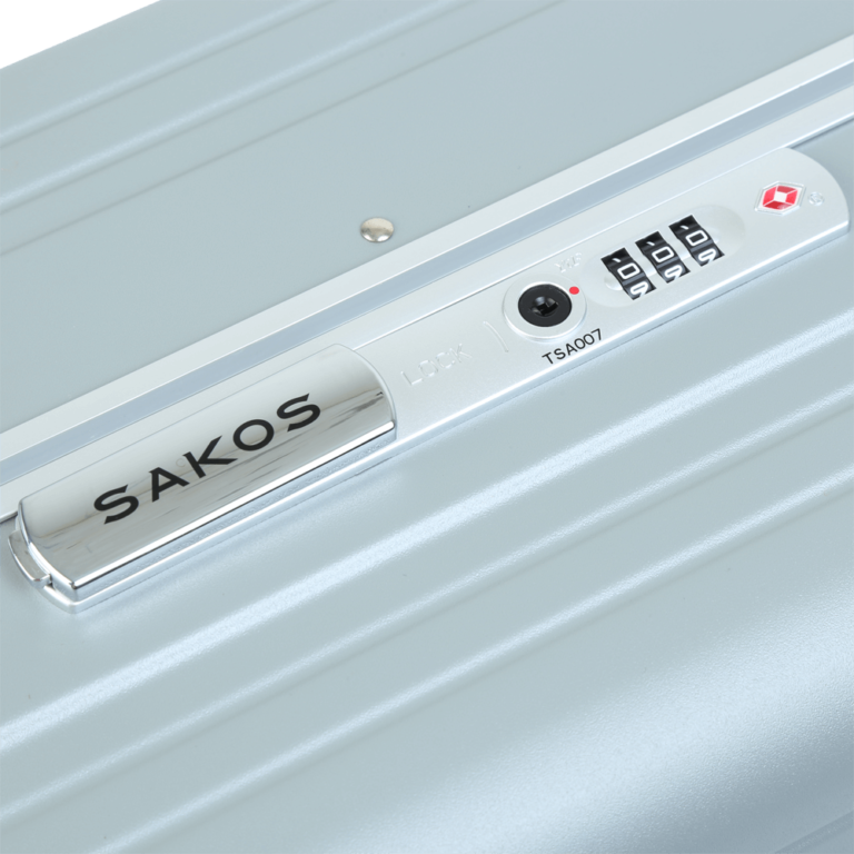  Vali kéo nhựa cứng PC Sakos Mastery size 20 inch màu xám 