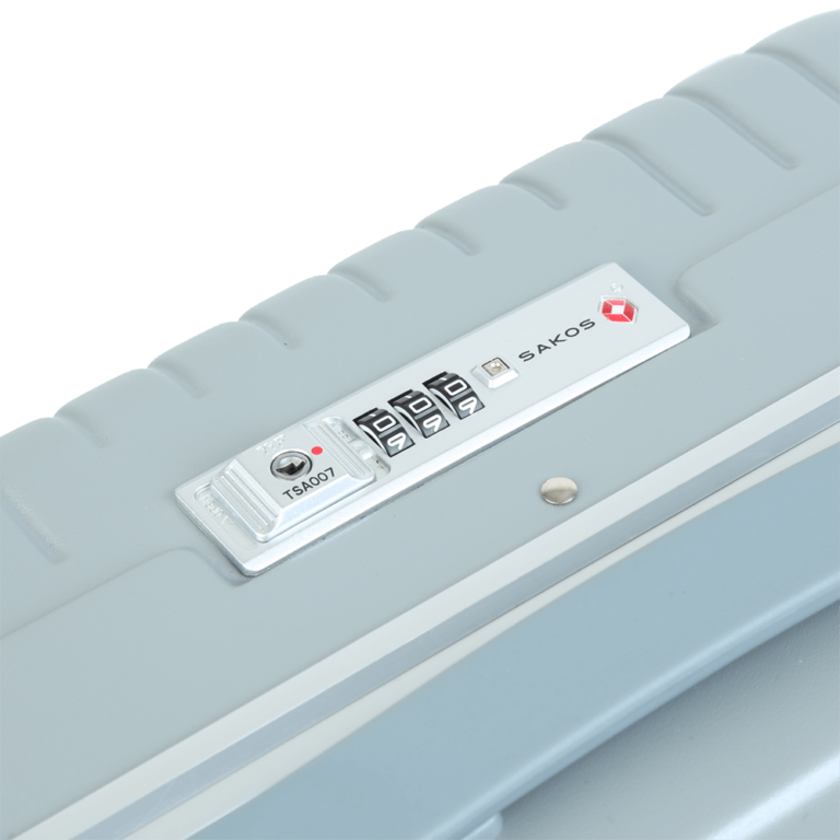  Vali kéo nhựa cứng PC Sakos Mastery size 20 inch màu xám 