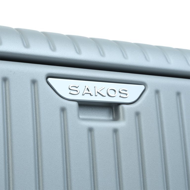  Vali kéo nhựa cứng PC Sakos Mastery size 20 inch màu xám 