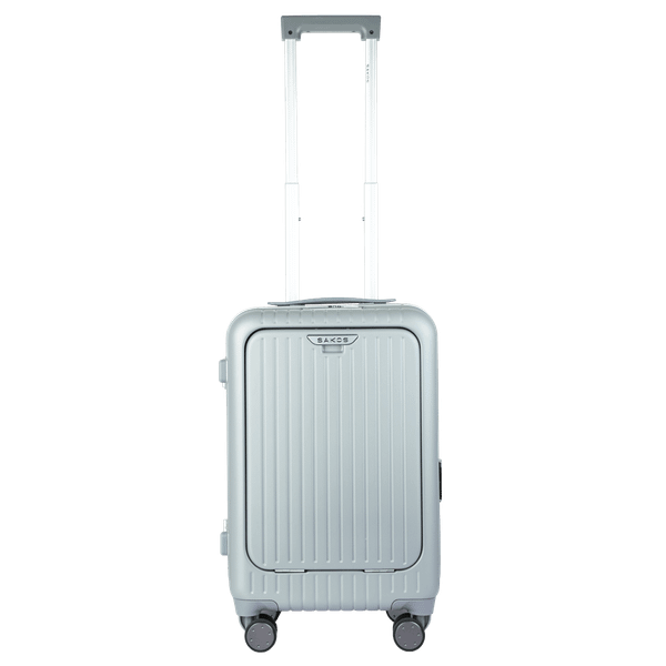  Vali kéo nhựa cứng PC Sakos Mastery size 20 inch màu xám 