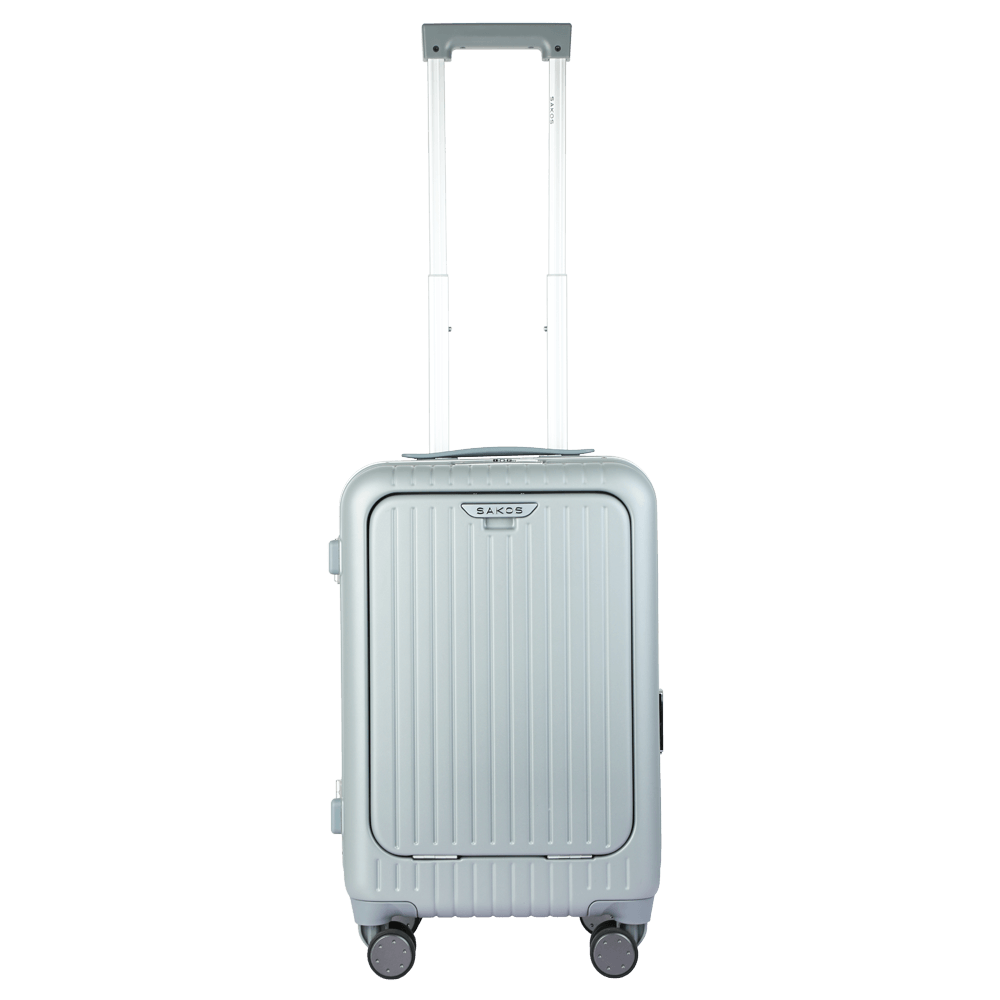  Vali kéo nhựa cứng PC Sakos Mastery size 20 inch màu xanh 