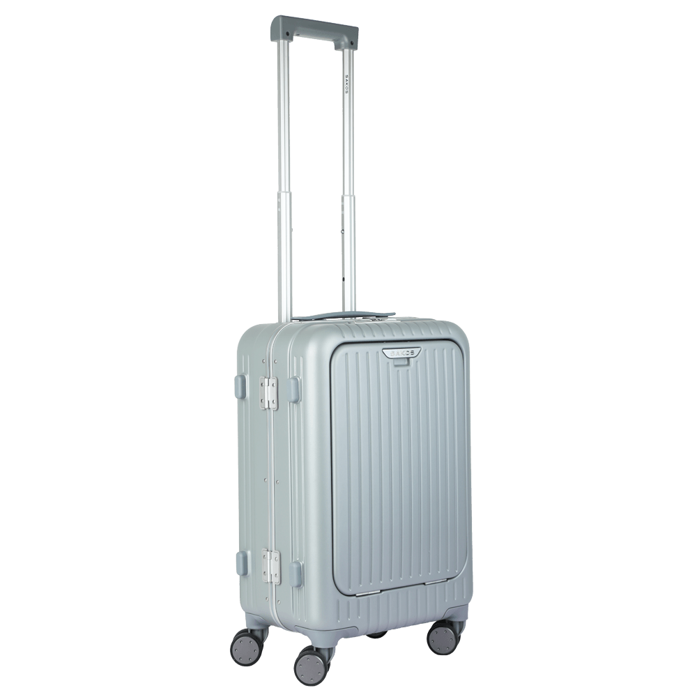  Vali kéo nhựa cứng PC Sakos Mastery size 20 inch màu xám 