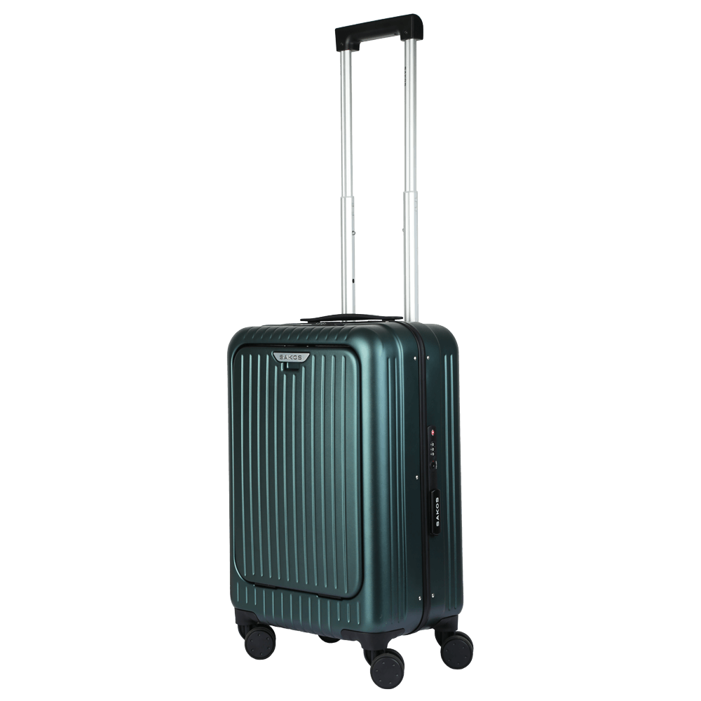  Vali kéo nhựa cứng PC Sakos Mastery size 20 inch màu xám 