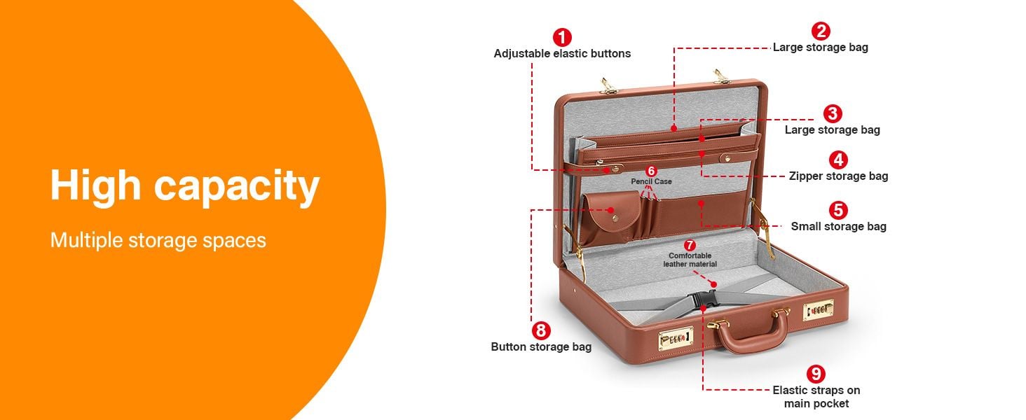  Cặp da khóa số doanh nhân size 18 inch AS68 